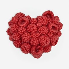 Молд силиконовый "Сердце из малины" 10х9 см 