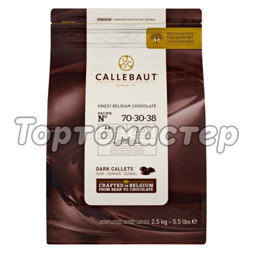 Шоколад CALLEBAUT Горький 70,5% 1 кг 70-30-38NV-595,  70-30-38RT-U71 фасовка