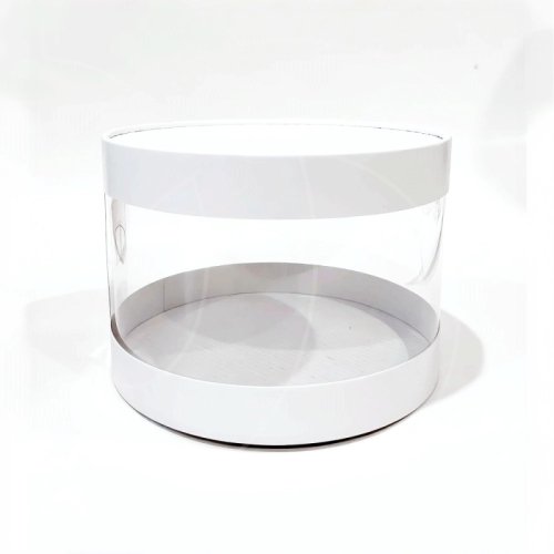 Коробка для торта тубус белая D18 H12 см 