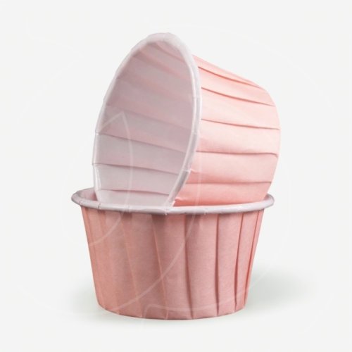 Капсула бумажная с подворотом Светло-розовая (с ламинацией) D50 H40 100 шт 850013