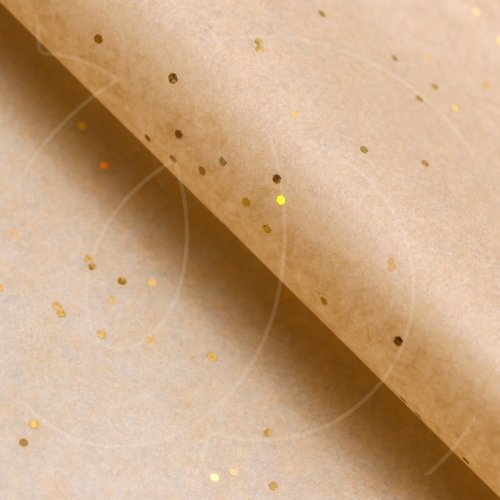 Бумага упаковочная Тишью "Конфетти золото" 9618336