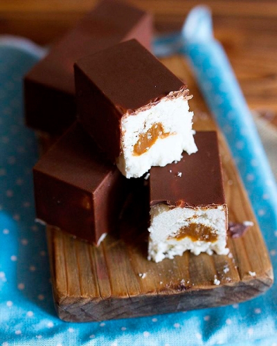 Творожные сырки с варёной сгущёнкой