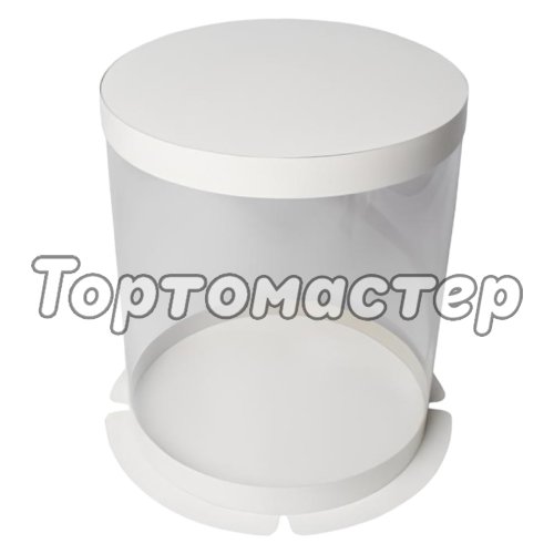 Коробка для торта тубус белая 30х42 см 682