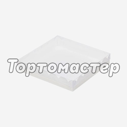 Коробка для печенья/конфет белая 15,5х15,5х3,5см 080410 ф