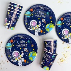Набор бумажной посуды "Космос" 7105119