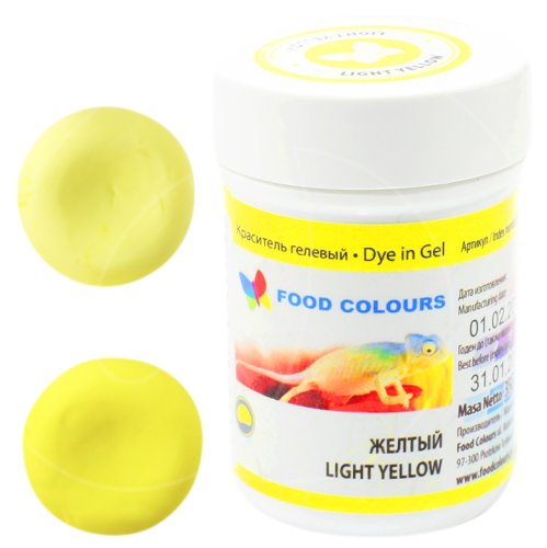 Краситель пищевой гелевый водорастворимый Food Colours "Светло-жёлтый" 35 г WSG-001