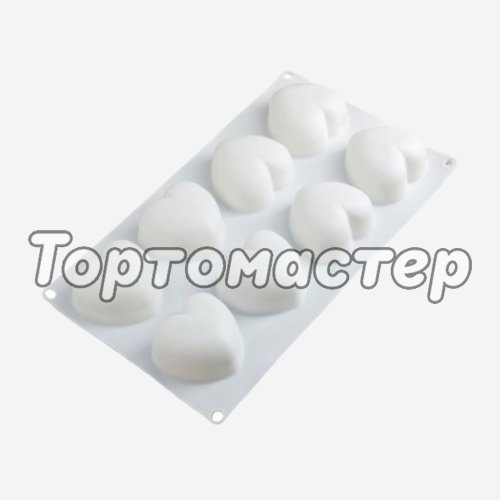 Форма силиконовая "Сердце" 8 шт 7721127, СФ-66