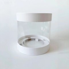 Коробка для кулича/торта тубус с ложементом белая 16х16 см 