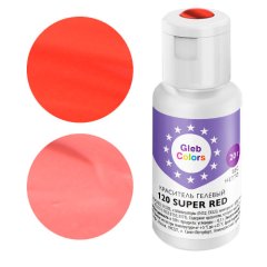 Краситель пищевой гелевый водорастворимый GLEB (CAKE) COLORS 120 Super Red 20 г CC120SR