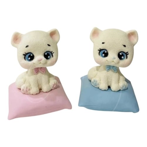 Фигурка из шоколадной глазури "Котик на подушке" 