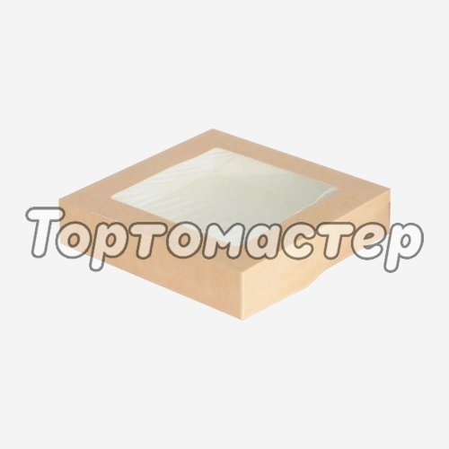 Коробка для печенья/конфет с окном крафт 26х15х4 см OSQ Tabox PRO 1450    ECO Tabox PRO 1450