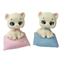 Фигурка из шоколадной глазури "Котик на подушке" 