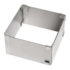 Форма металлическая для выпечки раздвижная Квадрат H5 см W9-15 см 1205015