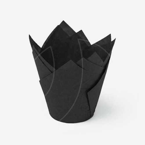 Капсула бумажная тюльпан Чёрный D50 H80 1 шт , 1 ₽ Капсула бумажная тюльпан Чёрный D50 H80 1 шт